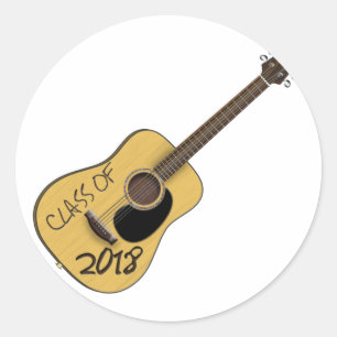 Guitar-Klasse 2018 Runder Aufkleber