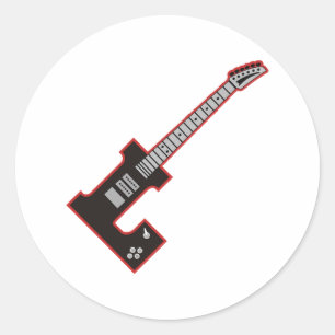 Guitar L Runder Aufkleber