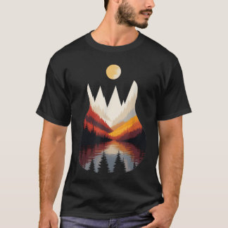 Guitar Lake Berg Reflexionen Shadow Liebe T-Shirt
