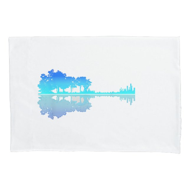 Guitar Lake Shadow Liebe Gitarrist Musiker Kissenbezug (Vorderseite)