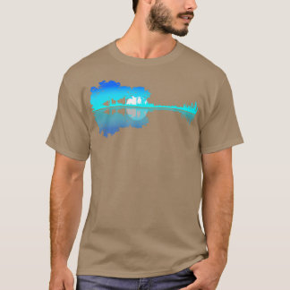 Guitar Lake Shadow Liebe Gitarrist Musiker T-Shirt