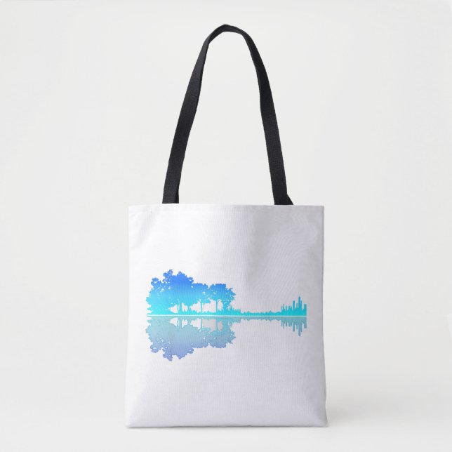 Guitar Lake Shadow Liebe Gitarrist Musiker Tasche (Vorderseite)