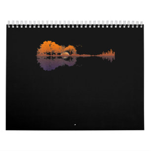 Guitar Lake Shadow Liebe Guitar Geschenk Musik Kalender