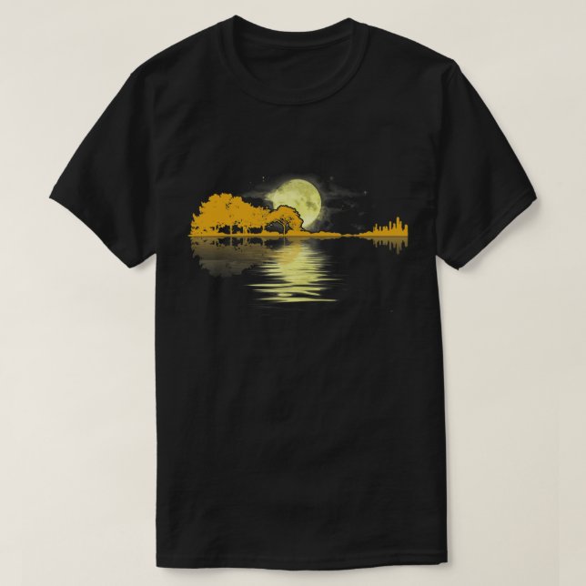 Guitar Lake Shadow Liebe Guitar T-Shirt (Design vorne)