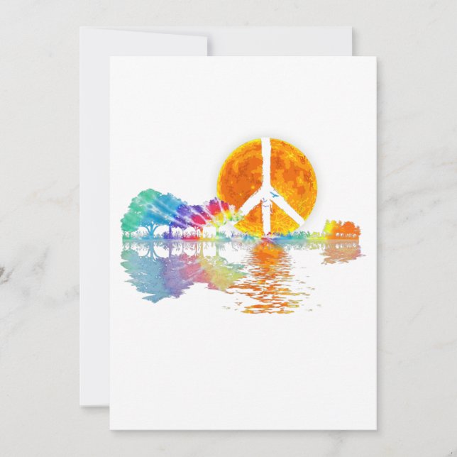 Guitar Lake Shadow Peace Liebe Guitar Hippie (Vorderseite)