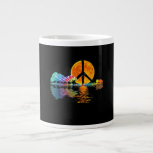 Guitar Lake Shadow Peace Liebe Guitar Hippie Jumbo-Tasse