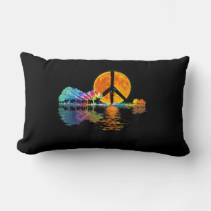 Guitar Lake Shadow Peace Liebe Guitar Hippie Lendenkissen