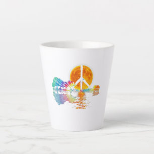 Guitar Lake Shadow Peace Liebe Guitar Hippie Milchtasse