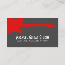 Guitar Lessons Instructor Music Studio Business Visitenkarte