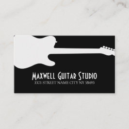 Guitar Lessons Instructor Music Studio Business Visitenkarte