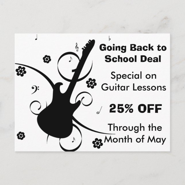 Guitar Lessons Verkauf Postkarte (Vorderseite)