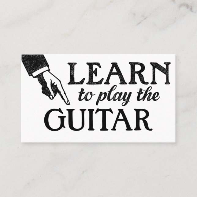 Guitar Lessons Visitenkarten - Coole Vintage Visitenkarte (Vorderseite)