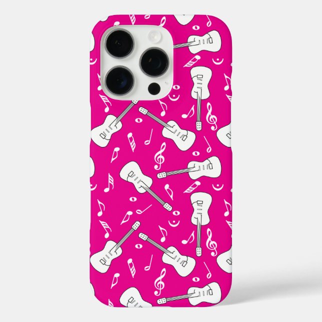 Guitar Lines Musiknotens iPhone 16 Pro Hülle (Rückseite)