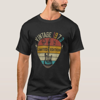 Guitar Lover 50. Geburtstag Vintag 1973 Limited Ed T-Shirt