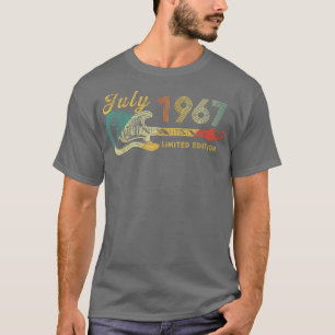 Guitar Lover 55 Jahre Alte Geschenke Juli 1967 Lim T-Shirt