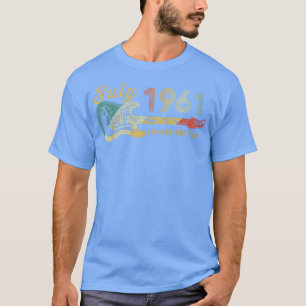 Guitar Lover 61 Jahre Alte Geschenke Juli 1961 Lim T-Shirt
