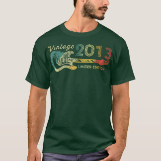 Guitar Lover 9 Jahre Alte Geschenke Vintag 2013 Li T-Shirt