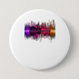 Guitar Lover Akustische Gitarre-Heartbeat-Gesche Button