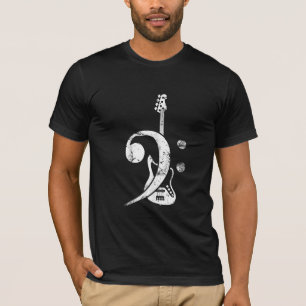 Guitar Lover   Bass Clef Bass Guitar T-Shirt