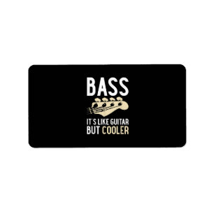 Guitar Lover Bass ist wie Gitarre, aber Cooler Adressaufkleber