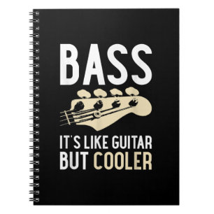 Guitar Lover Bass ist wie Gitarre, aber Cooler Notizblock