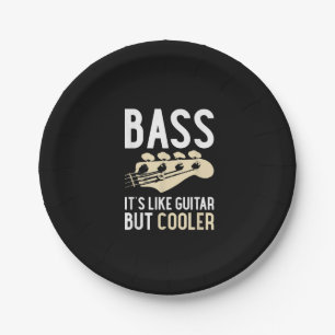 Guitar Lover Bass ist wie Gitarre, aber Cooler Pappteller