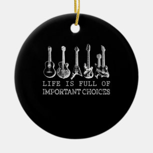Guitar Lover   Das Leben ist voller wichtiger Ents Keramik Ornament