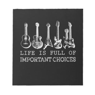 Guitar Lover Das Leben ist voller wichtiger Ents Notizblock
