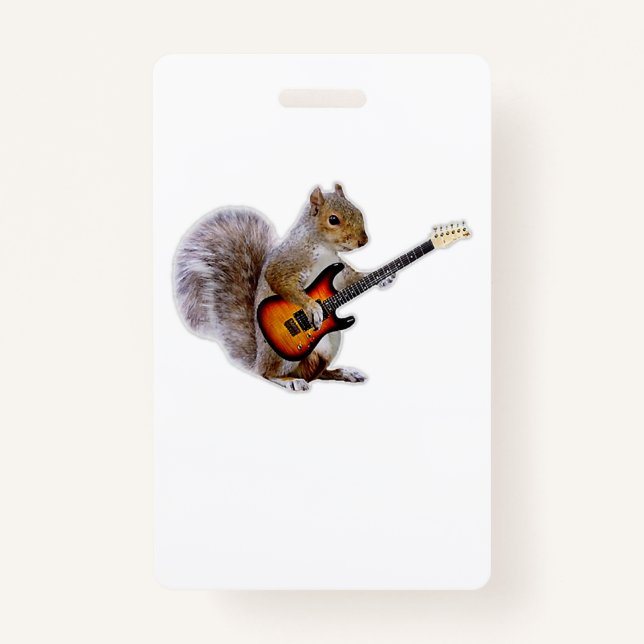 Guitar Lover | Eichhörnchen Gitarre spielen Ausweis (Vorderseite)