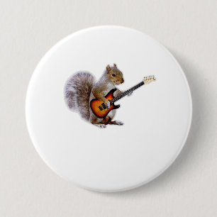 Guitar Lover Eichhörnchen Gitarre spielen Button