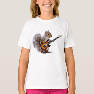 Guitar Lover Eichhörnchen Gitarre spielen T-Shirt
