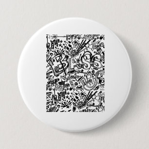 Guitar Lover Gitarrenmuster - Geschenk Button