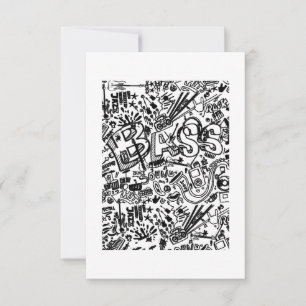 Guitar Lover Gitarrenmuster - Geschenk Dankeskarte