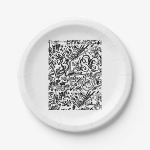Guitar Lover Gitarrenmuster - Geschenk Pappteller