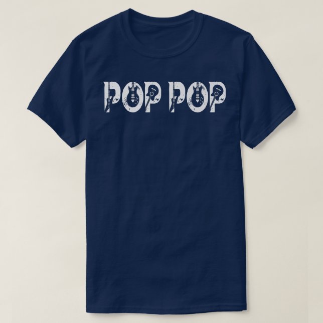 Guitar Lover Gitarrist Pop Pop Funny Music Fathers T-Shirt (Design vorne)