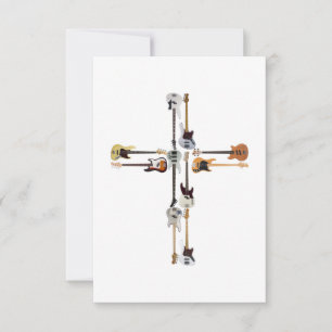 Guitar Lover Guitar Cross Gift Dankeskarte