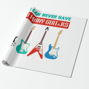 Guitar Lover Man kann nie viele Gitarren haben Geschenkpapier