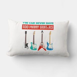 Guitar Lover   Man kann nie viele Gitarren haben Lendenkissen