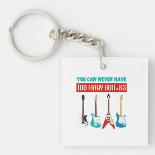 Guitar Lover Man kann nie viele Gitarren haben Schlüsselanhänger