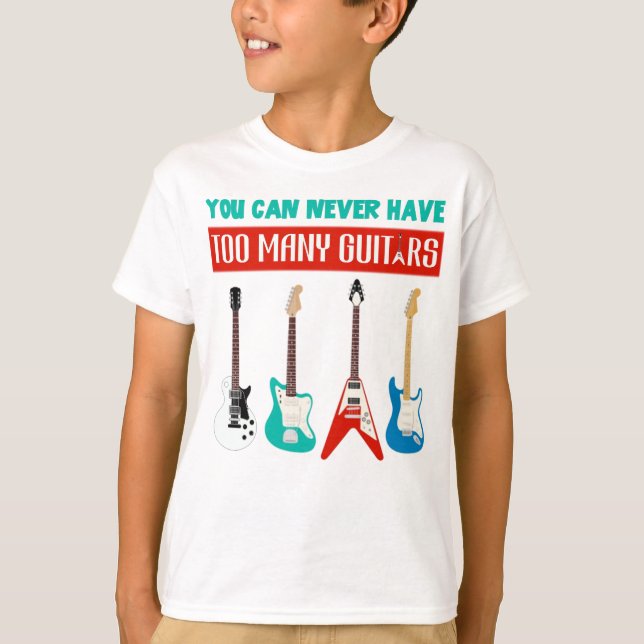 Guitar Lover | Man kann nie viele Gitarren haben T-Shirt (Vorderseite)