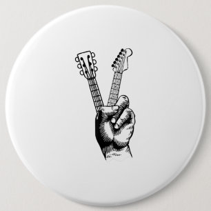 Guitar Lover Say Hi Guitar Gift Button