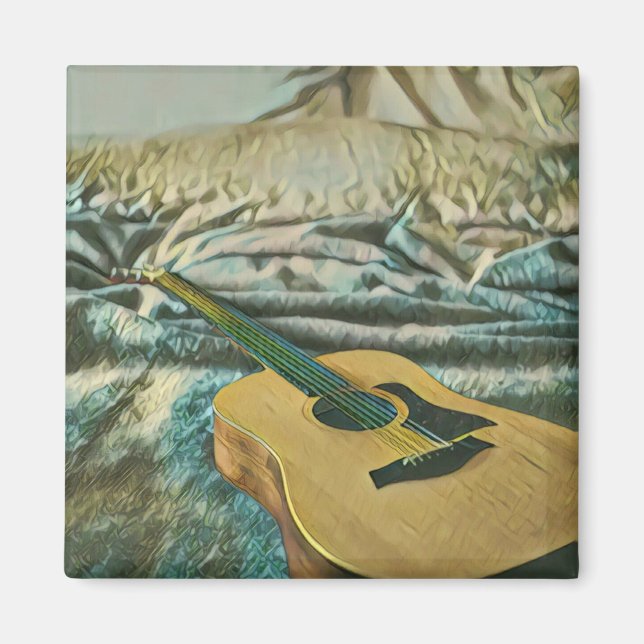 Guitar lovers gifts magnet (Vorne)