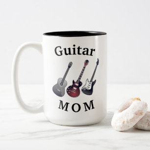 "GUITAR MAMA" Acoustical & Electric Mother's Day Zweifarbige Tasse