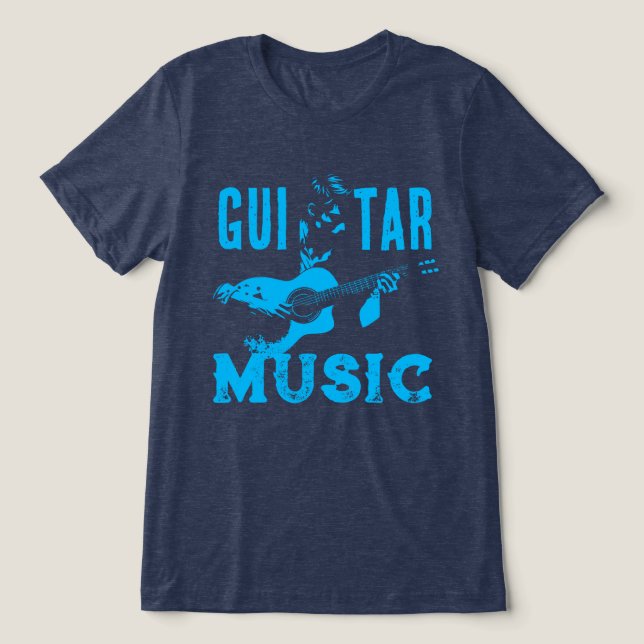 Guitar Man Tri-Blend Shirt (Design Vorderseite)