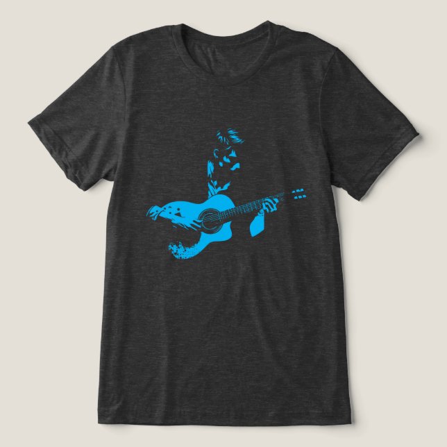 Guitar Man Tri-Blend Shirt (Design Vorderseite)