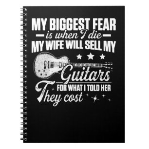 Guitar Mens Gitarrist Vater Ehefrau Sell Guitar Pl Notizblock
