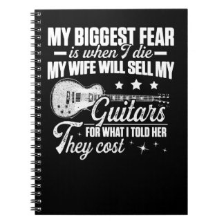 Guitar Mens Gitarrist Vater Ehefrau Sell Guitar Pl Notizblock