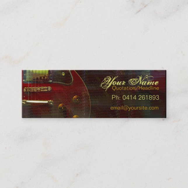 GUITAR "miniRED"-Visitenkarte Mini Visitenkarte (Vorderseite)