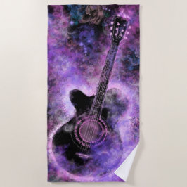 Guitar Music Beach Handtuch