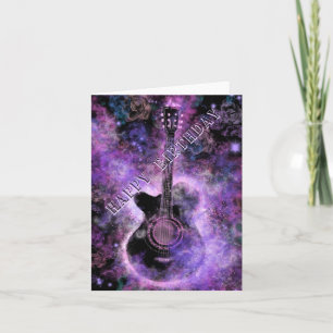 Guitar Music Happy Birthday Card Karte